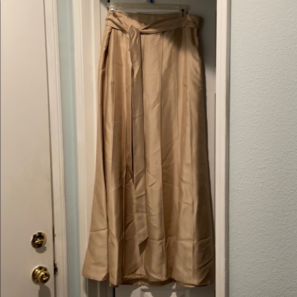Champagne colored maxi skirt